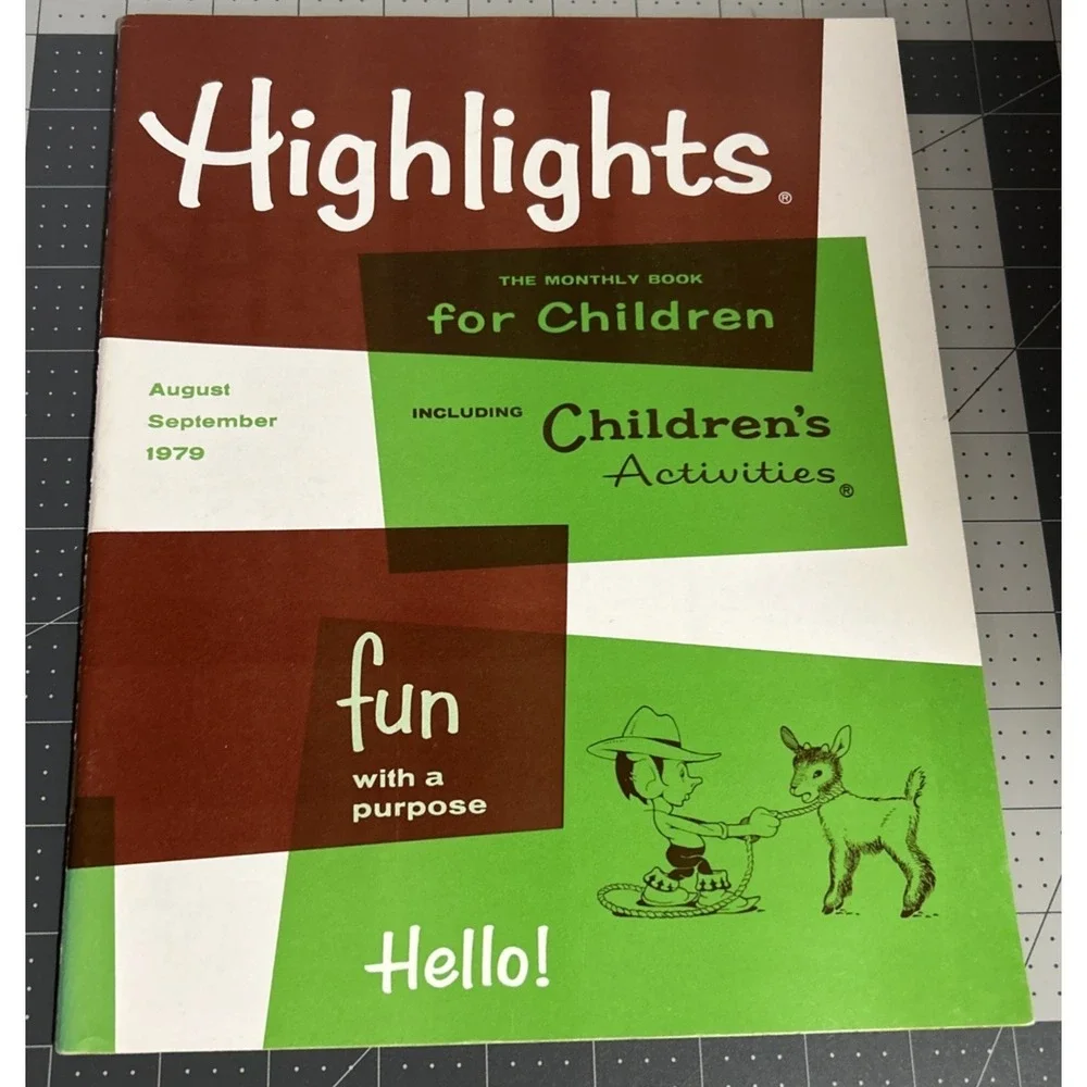 Vintage Highlights The Monthly Book for Children Lot of 3 Activity Books 1970's